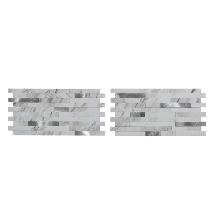 Aspect Collage Marble Shine 12-in x 12-in Multi-finish PVC Peel and stick Wall Tile product image