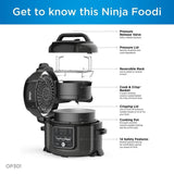 Foodi 6.5 Qt. Black Stainless Electric Pressure Cooker with Tender Crisp Technology