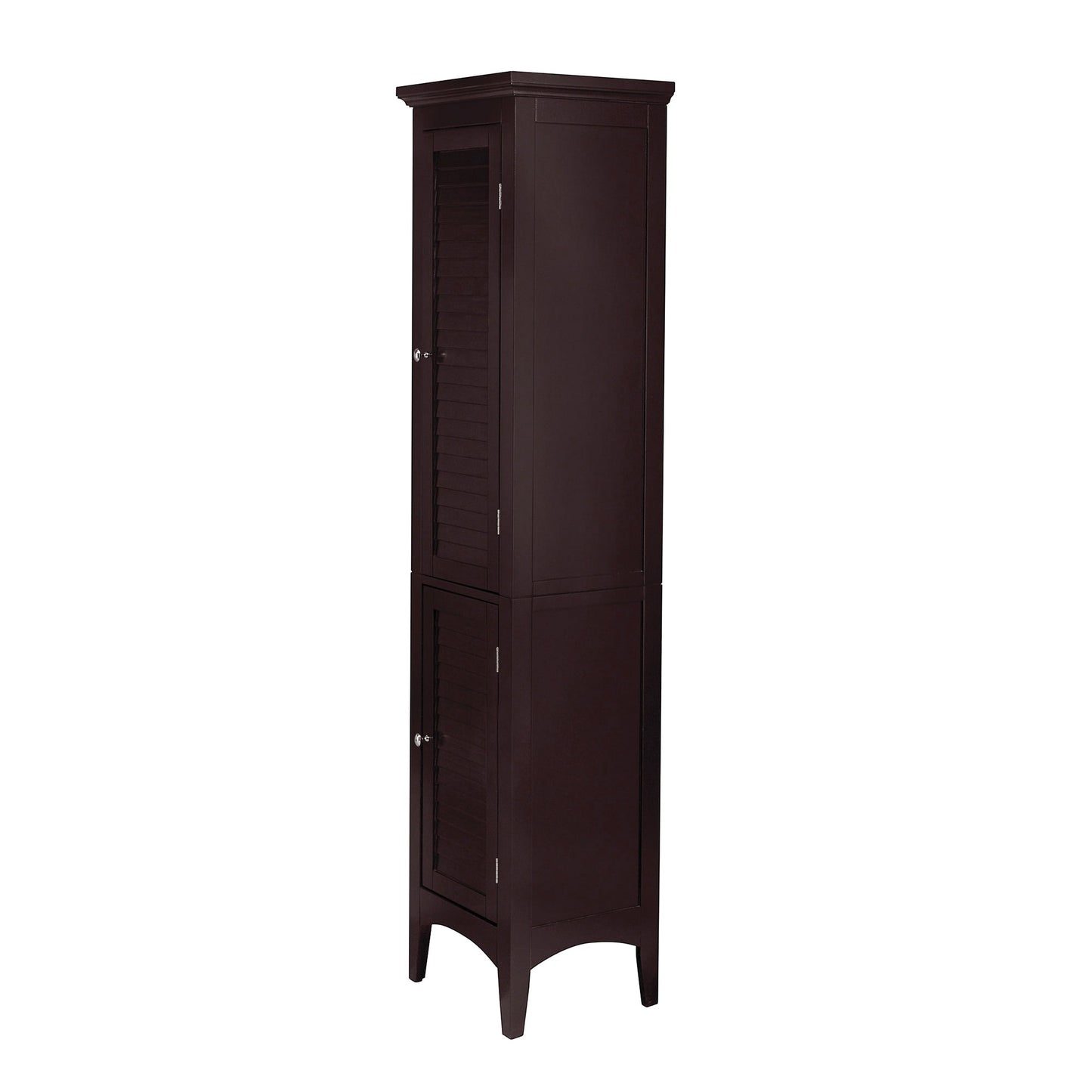 Teamson Home Glancy 15-in x 63-in x 13-in Dark Espresso Freestanding Linen Cabinet