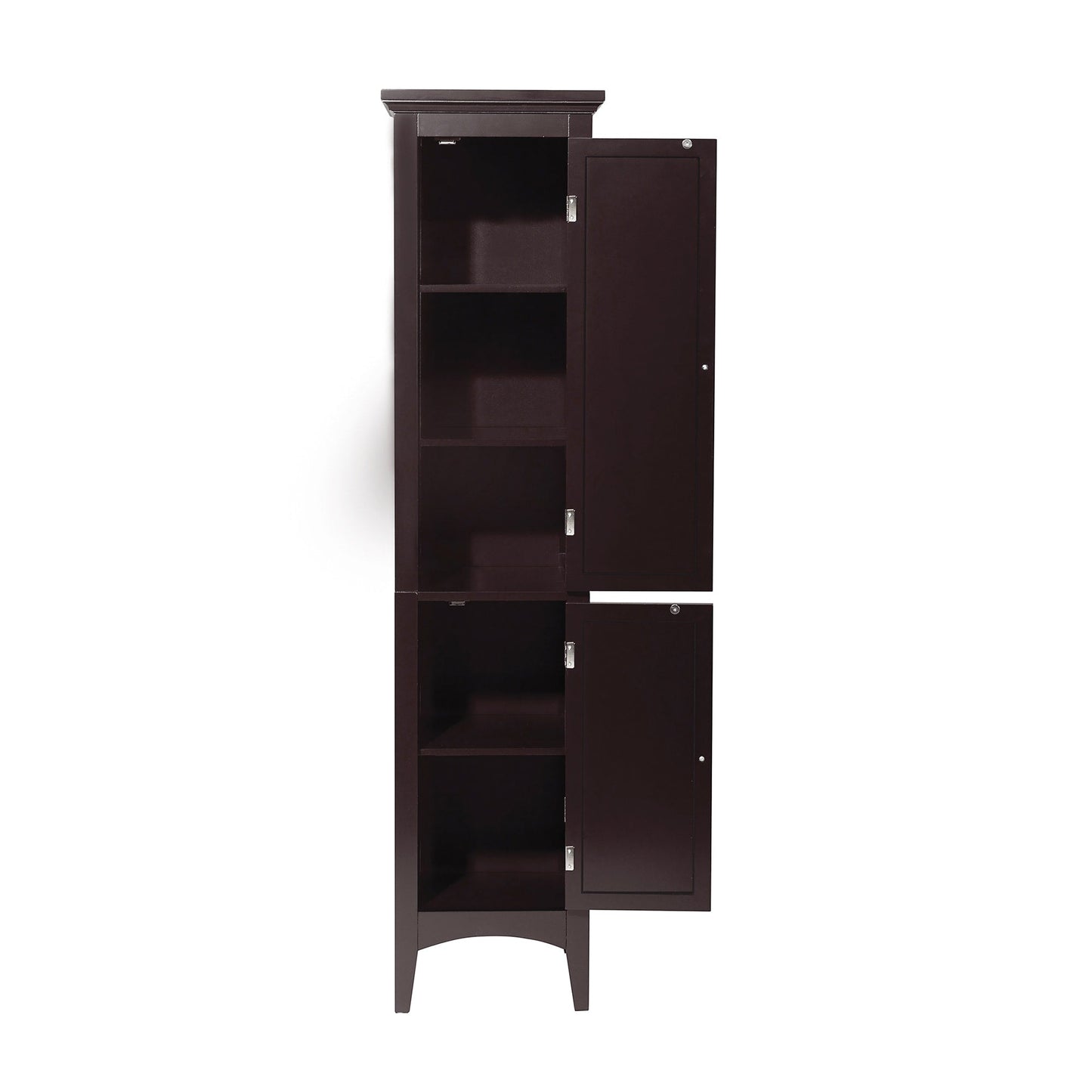Teamson Home Glancy 15-in x 63-in x 13-in Dark Espresso Freestanding Linen Cabinet