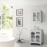 Teamson Home Madison 20-in x 24-in x 7-in White Bathroom Wall Cabinet