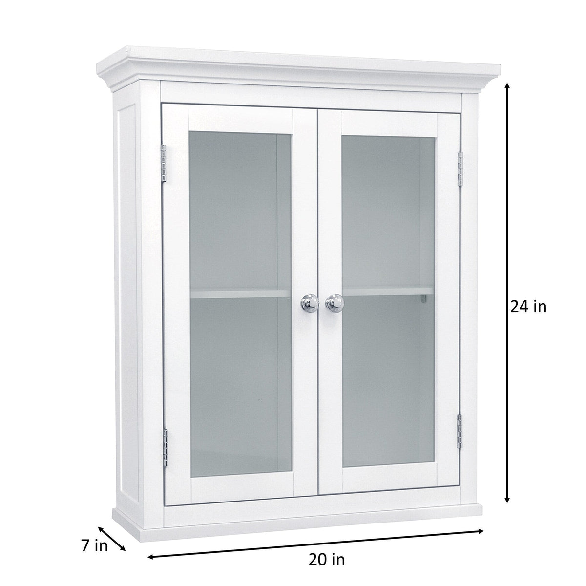 Teamson Home Madison 20-in x 24-in x 7-in White Bathroom Wall Cabinet