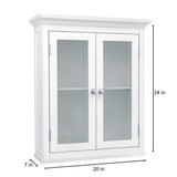 Teamson Home Madison 20-in x 24-in x 7-in White Bathroom Wall Cabinet