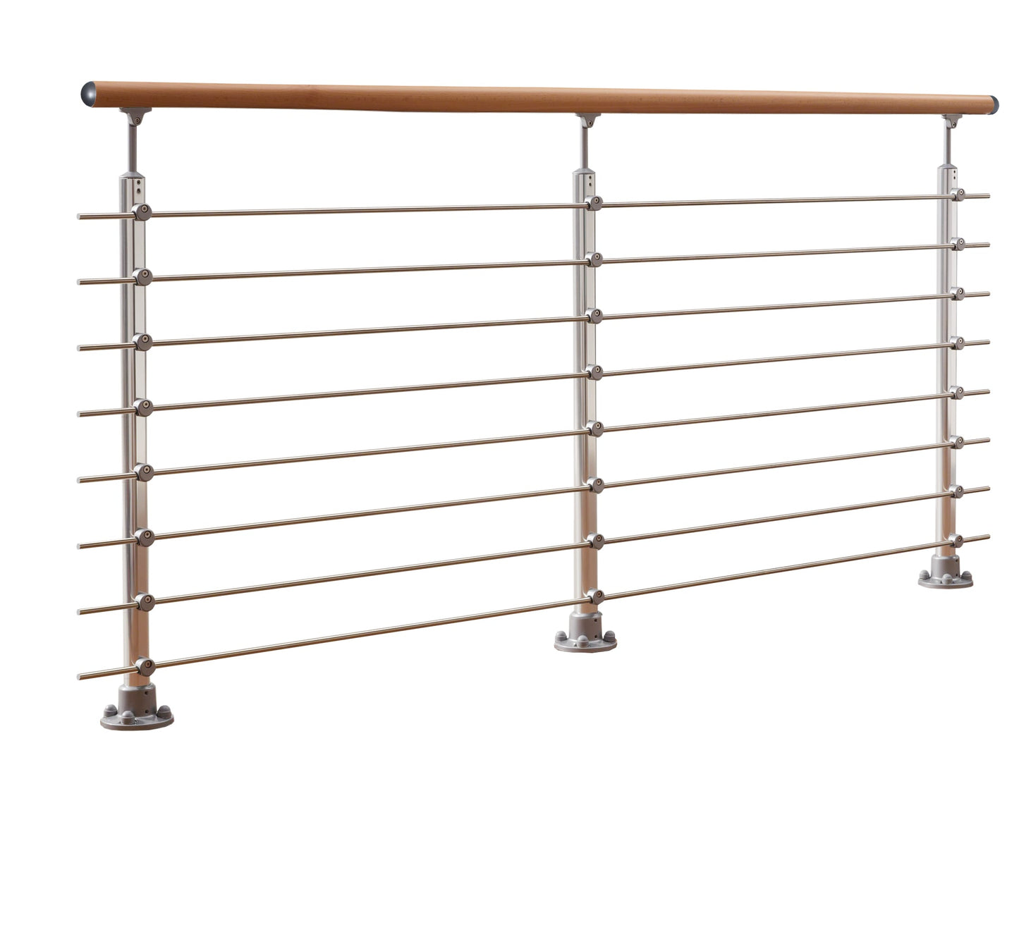 DOLLE Prova 6-ft x 36-in Brushed Aluminum Deck Rail Kit