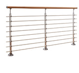 DOLLE Prova 6-ft x 36-in Brushed Aluminum Deck Rail Kit
