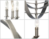 Progress Lighting Equinox 3-Light Burnished Silver Transitional Globe Medium Hanging Pendant Light