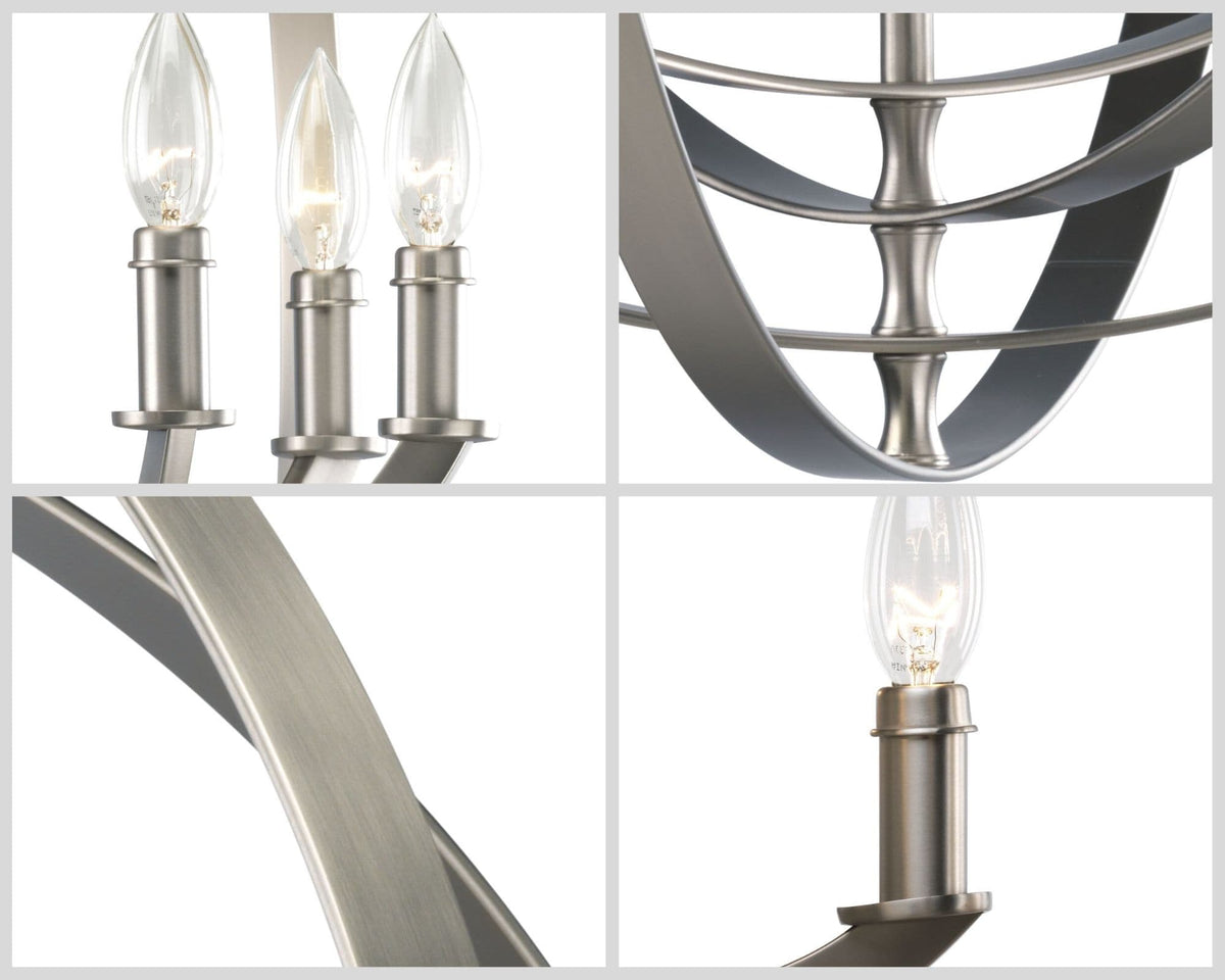 Progress Lighting Equinox 5-Light Gray Transitional Chandelier