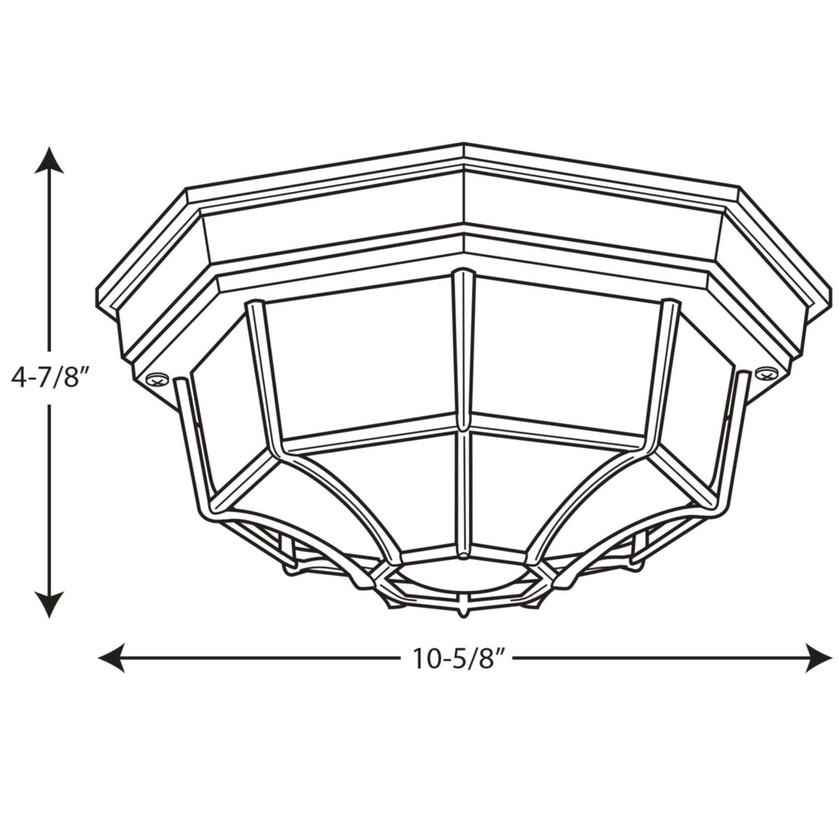 Progress Lighting Milford LED 10.625-in Black Outdoor Flush Mount Light, ENERGY STAR
