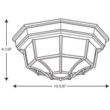 Progress Lighting Milford LED 10.625-in Black Outdoor Flush Mount Light, ENERGY STAR