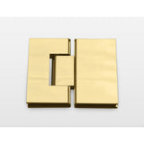 34 in. x 58 in. Frameless Glass Hinged Bathtub Door in Polished Brass - Super Arbor