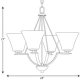 Progress Lighting Bravo 4-Light Brushed Nickel Transitional Chandelier