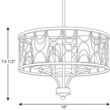 Progress Lighting Cirrine 3-Light Antique Bronze Transitional Chandelier