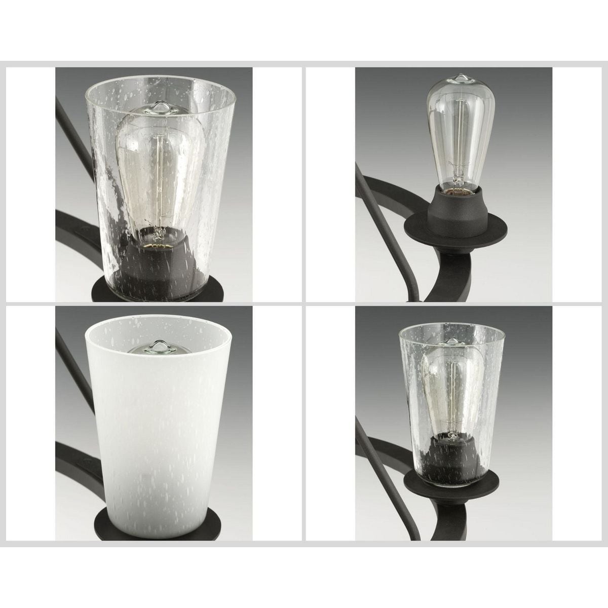 Progress Lighting Debut 9-Light Gray Farmhouse Chandelier