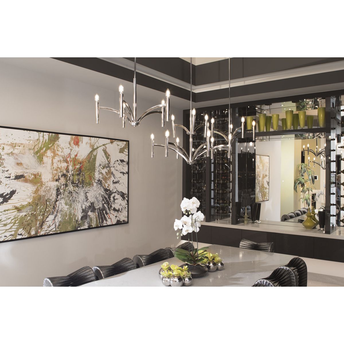 Progress Lighting Draper 5-Light Polished Nickel Transitional Chandelier