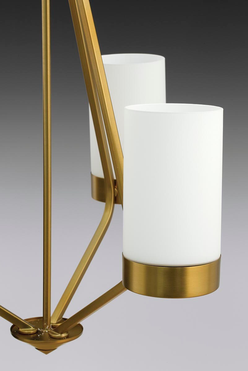 Progress Lighting Elevate 5-Light Brushed Bronze Mid-century Chandelier