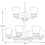 Progress Lighting Cascadia 9-Light Polished Chrome Coastal Chandelier