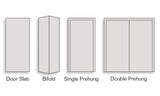 RELIABILT 30-in x 80-in Primed Half Lite Slab Front Door with Clear Glass