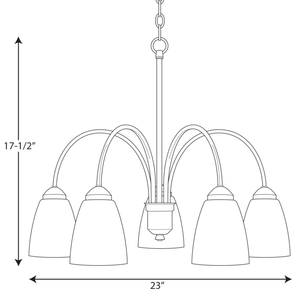 Progress Lighting Gather 5-Light Antique Bronze Transitional Chandelier