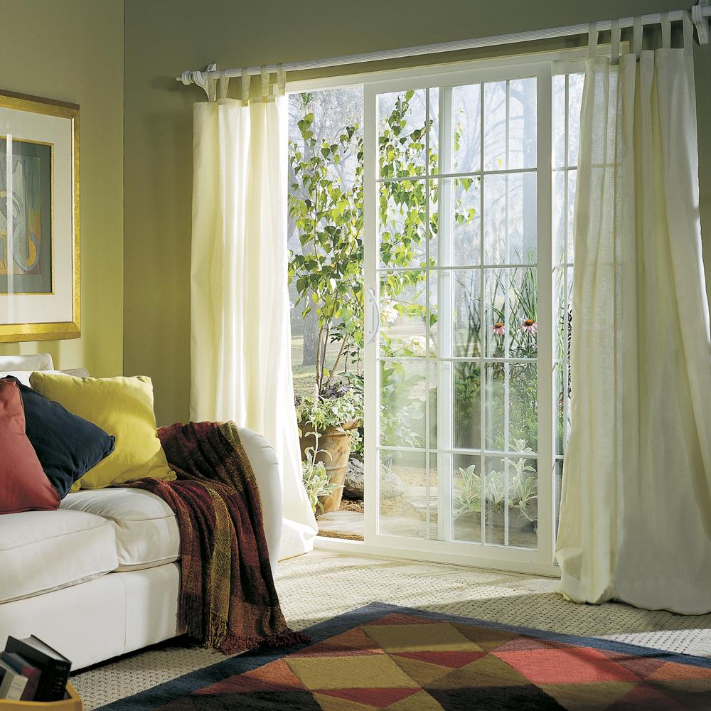 JELD-WEN 72-in x 80-in Vinyl Sliding, Right-hand sliding – installed room view