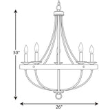 Progress Lighting Gulliver 5-Light Gray Coastal Chandelier