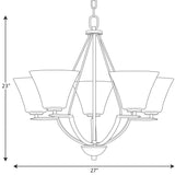 Progress Lighting Bravo 5-Light Brushed Nickel Transitional Chandelier