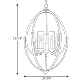 Progress Lighting Evoke 5-Light Antique Bronze Industrial Chandelier