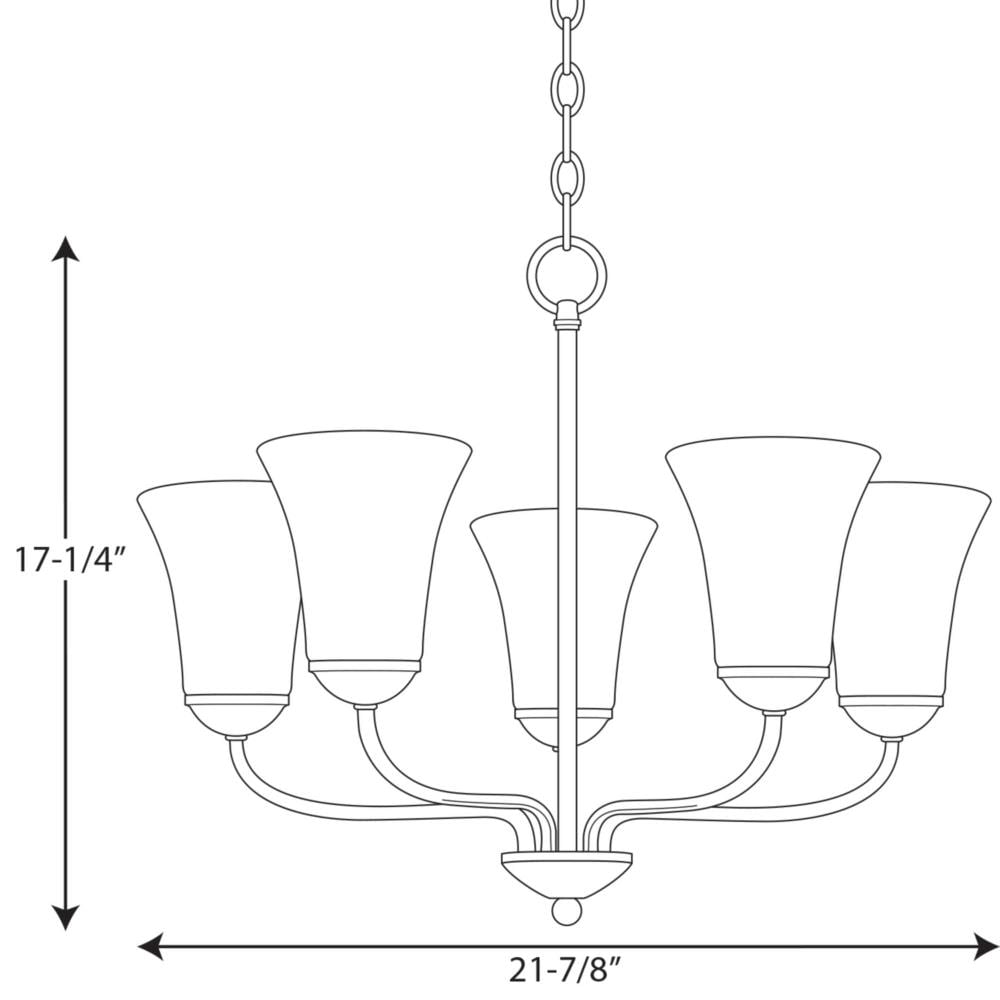 Progress Lighting Classic 5-Light Polished Chrome Traditional Chandelier