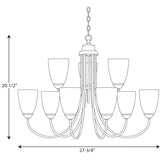 Progress Lighting Gather 9-Light Brushed Nickel Transitional Chandelier