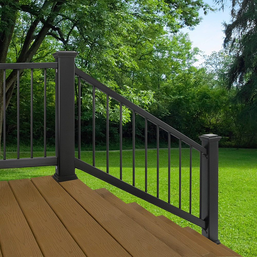 Trex Enhance 6-ft x 42-in Charcoal Black Composite Deck Stair Rail Kit