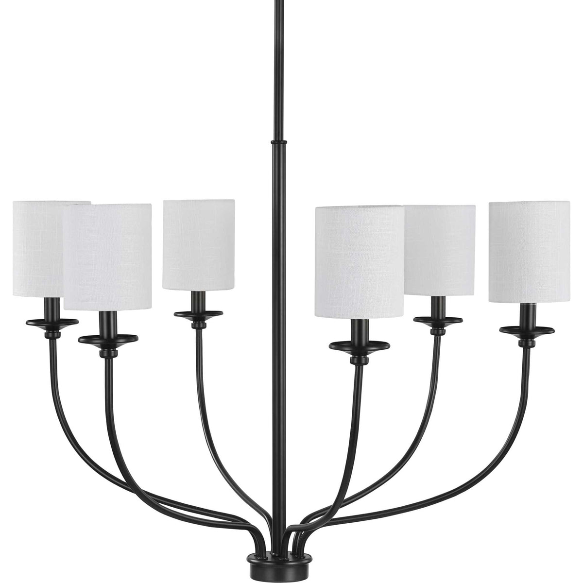 Progress Lighting Bonita 6-Light Matte Black Transitional Chandelier
