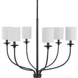 Progress Lighting Bonita 6-Light Matte Black Transitional Chandelier
