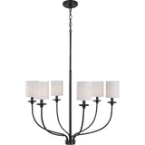 Progress Lighting Bonita 6-Light Matte Black Transitional Chandelier