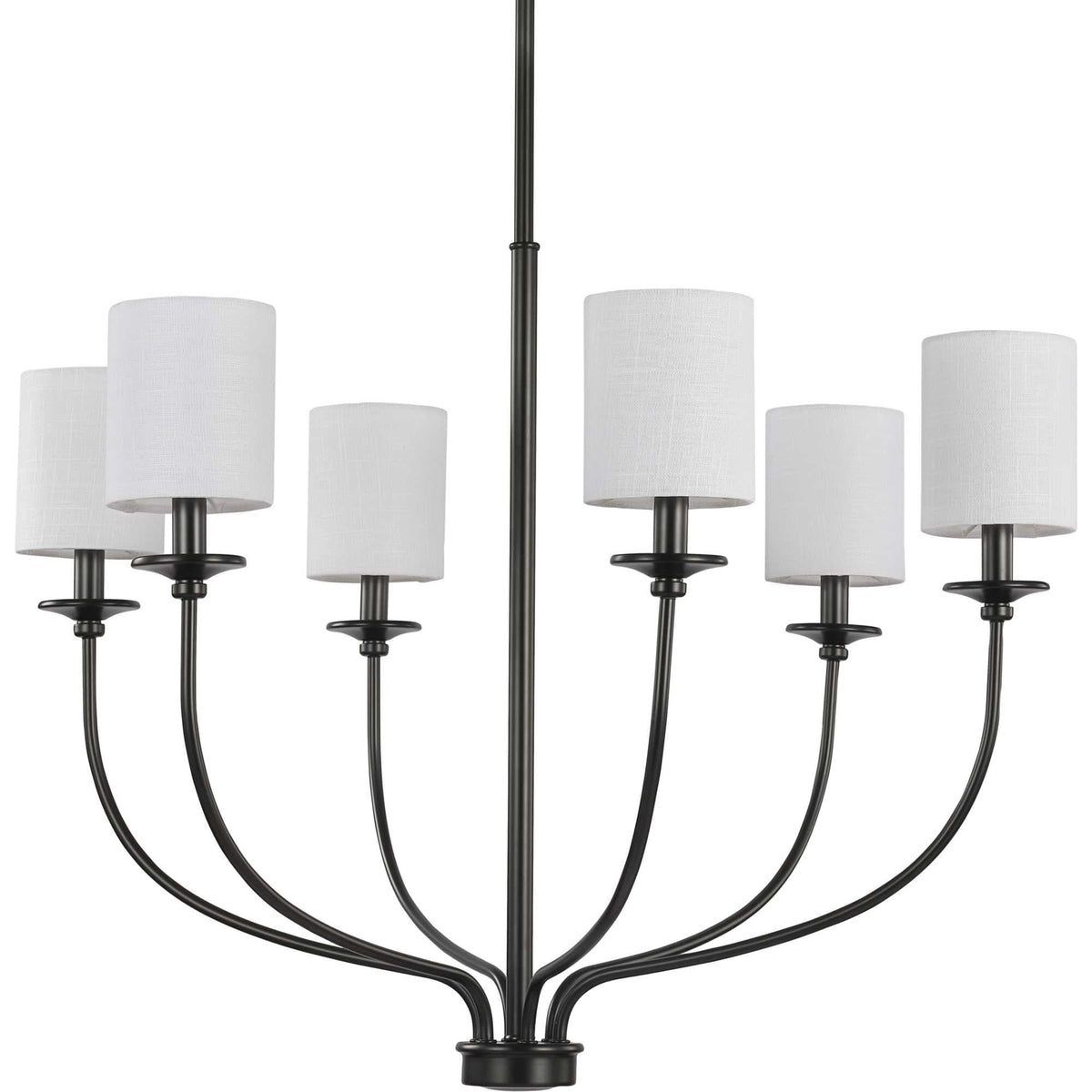 Progress Lighting Bonita 6-Light Matte Black Transitional Chandelier