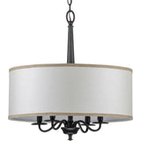 Progress Lighting Durrell 4-Light Matte Black Coastal Chandelier