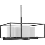 Progress Lighting Chadwick 4-Light Matte Black Modern/Contemporary Chandelier