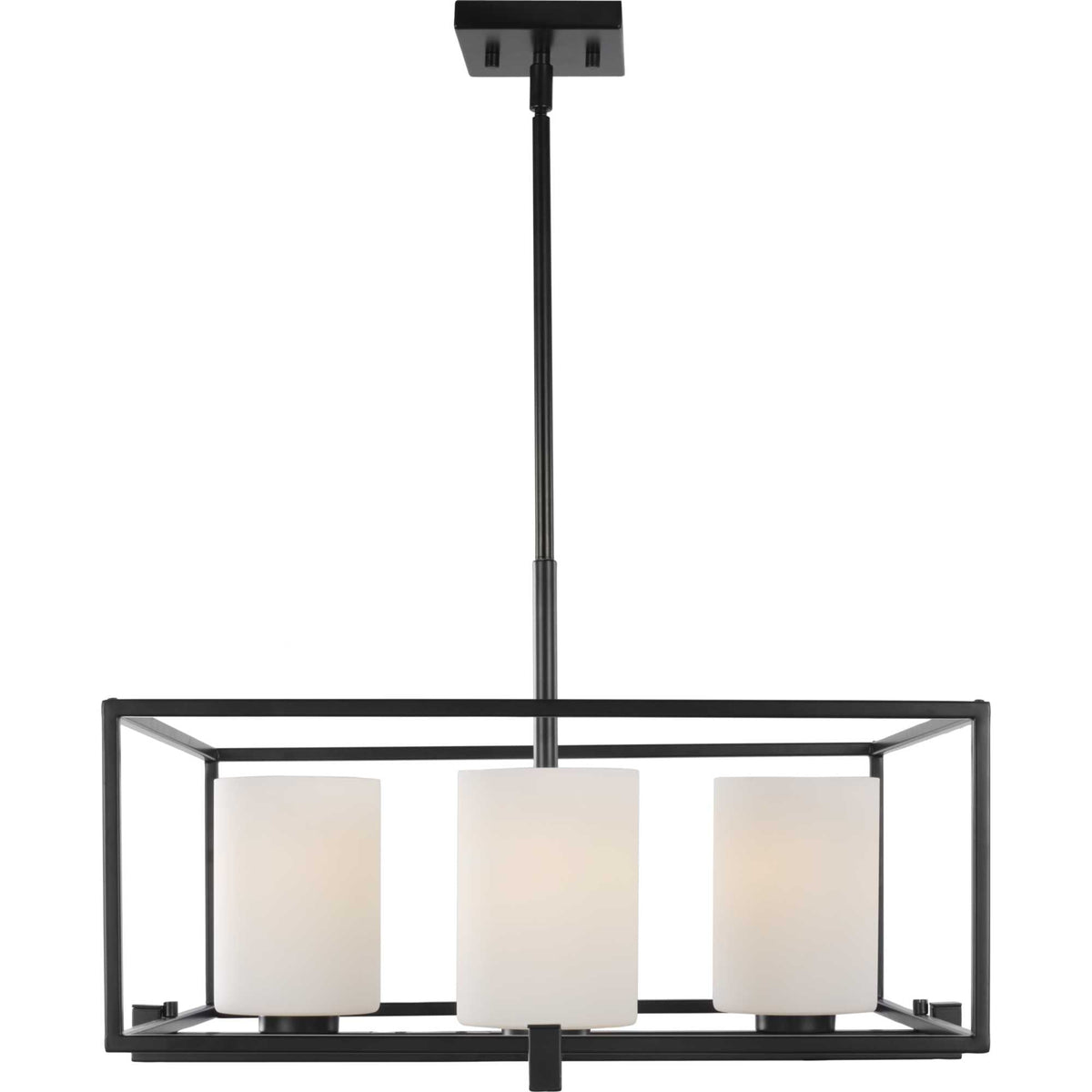 Progress Lighting Chadwick 4-Light Matte Black Modern/Contemporary Chandelier