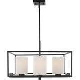 Progress Lighting Chadwick 4-Light Matte Black Modern/Contemporary Chandelier