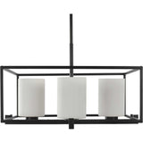 Progress Lighting Chadwick 4-Light Matte Black Modern/Contemporary Chandelier