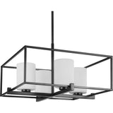 Progress Lighting Chadwick 4-Light Matte Black Modern/Contemporary Chandelier
