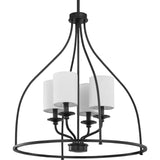 Progress Lighting Bonita 4-Light Matte Black Transitional Chandelier