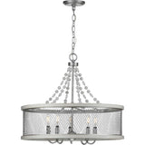 Progress Lighting Austelle 5-Light Gray Farmhouse Chandelier