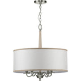 Progress Lighting Durrell 4-Light Brushed Nickel Coastal Chandelier