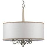 Progress Lighting Durrell 4-Light Brushed Nickel Coastal Chandelier