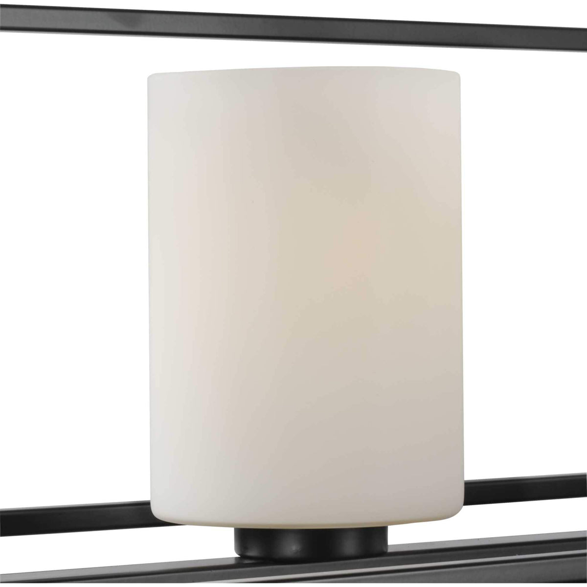 Progress Lighting Chadwick 3-Light Black Traditional Etched Glass Linear Large Hanging Kitchen Island Light