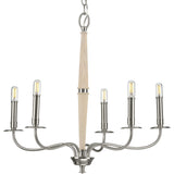 Progress Lighting Durrell 5-Light Brushed Nickel Coastal Chandelier