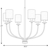 Progress Lighting Bonita 6-Light Satin Transitional Chandelier