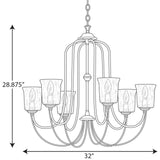 Progress Lighting Bowman 6-Light Matte Black Coastal Chandelier