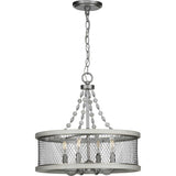 Progress Lighting Austelle 4-Light Gray Farmhouse Chandelier