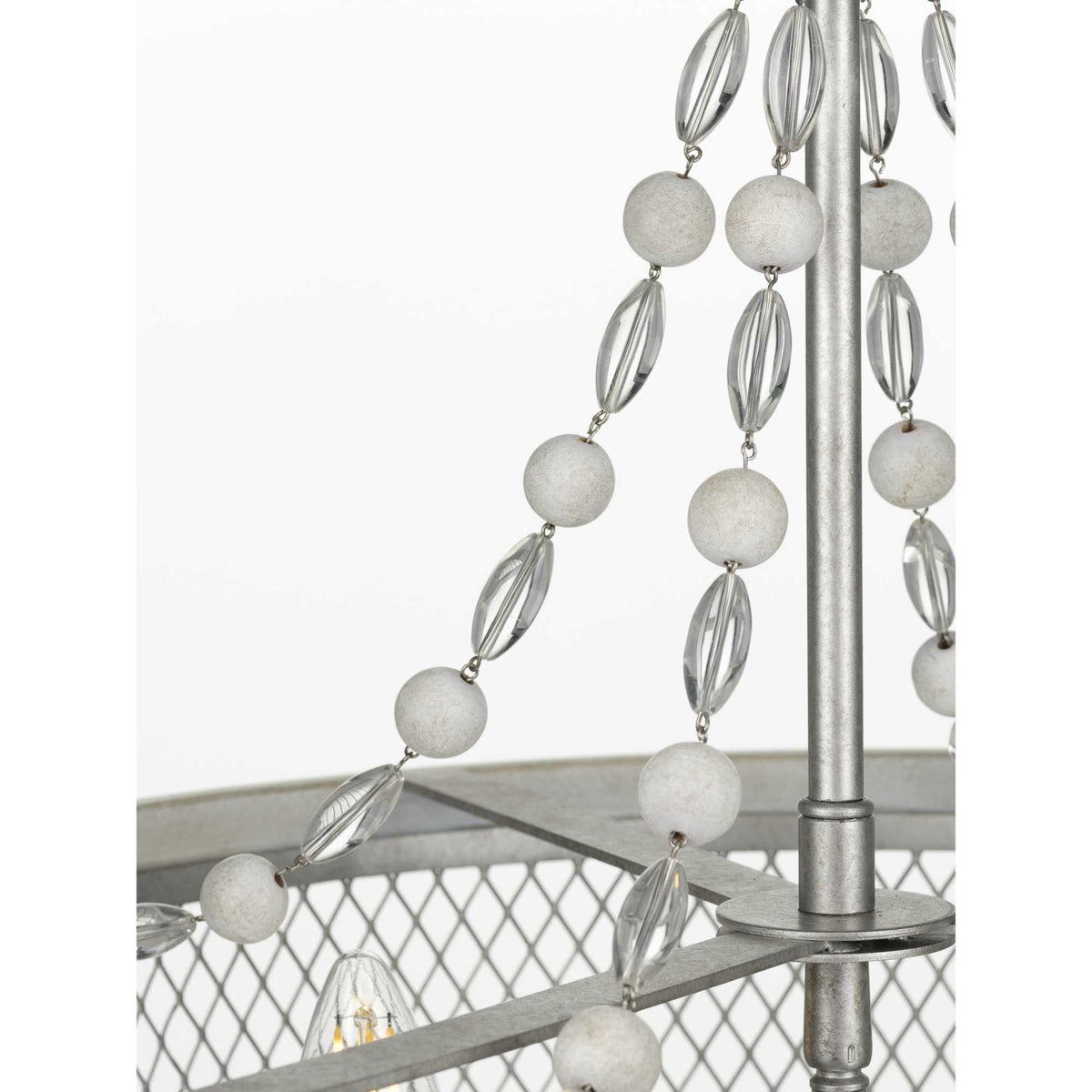 Progress Lighting Austelle 4-Light Gray Farmhouse Chandelier