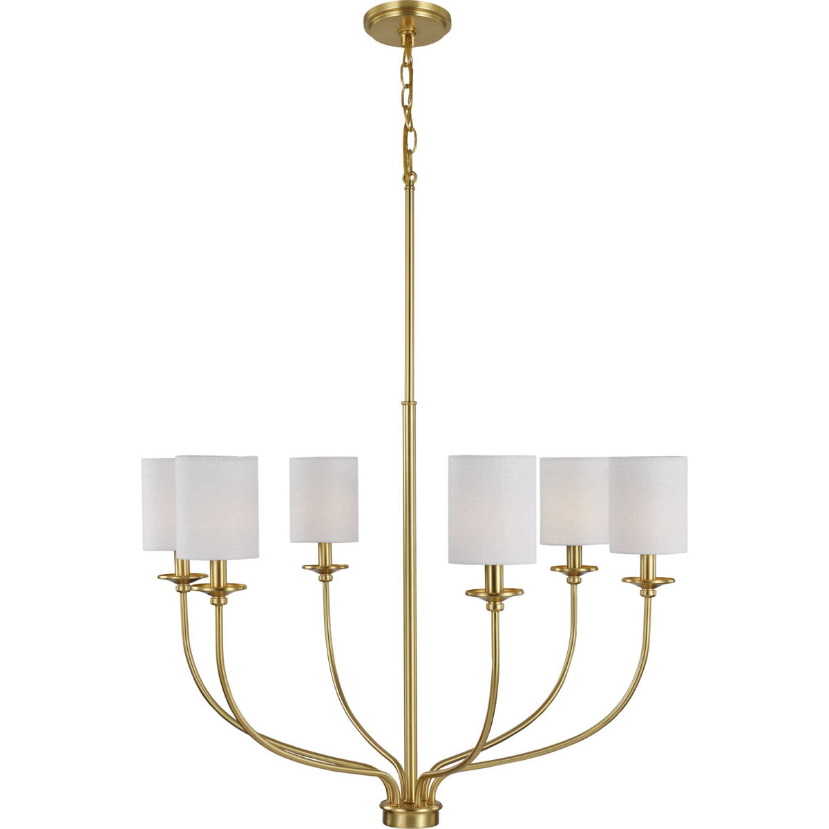 Progress Lighting Bonita 6-Light Satin Transitional Chandelier